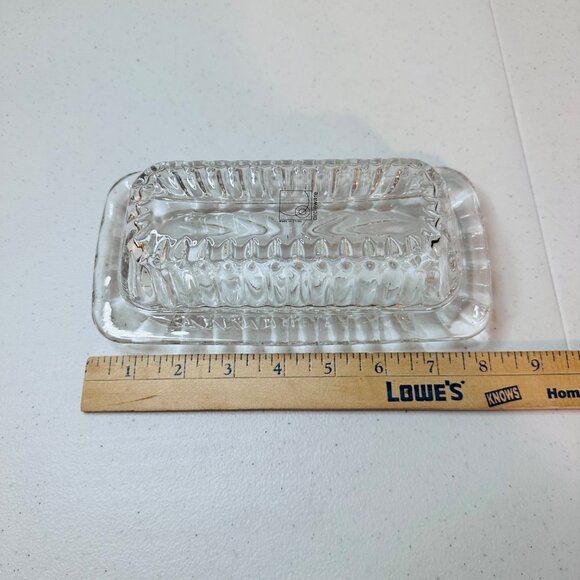 Circleware Clear Glass Butter Dish With Lid - Picture 3 of 7